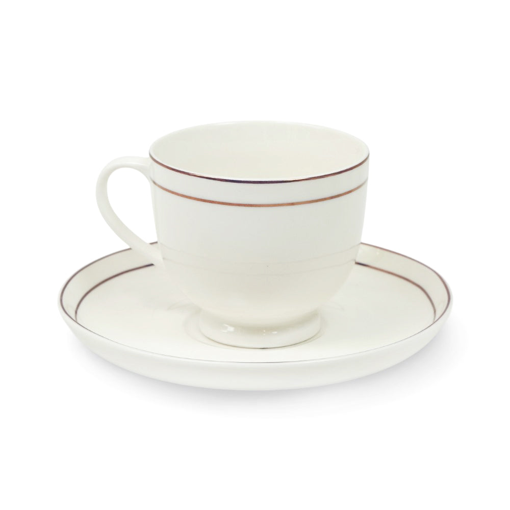 CUP & SAUCER BONE CHINA GGK-LEMON MT (Pack of 6) Default Title - MamasJan Crockery