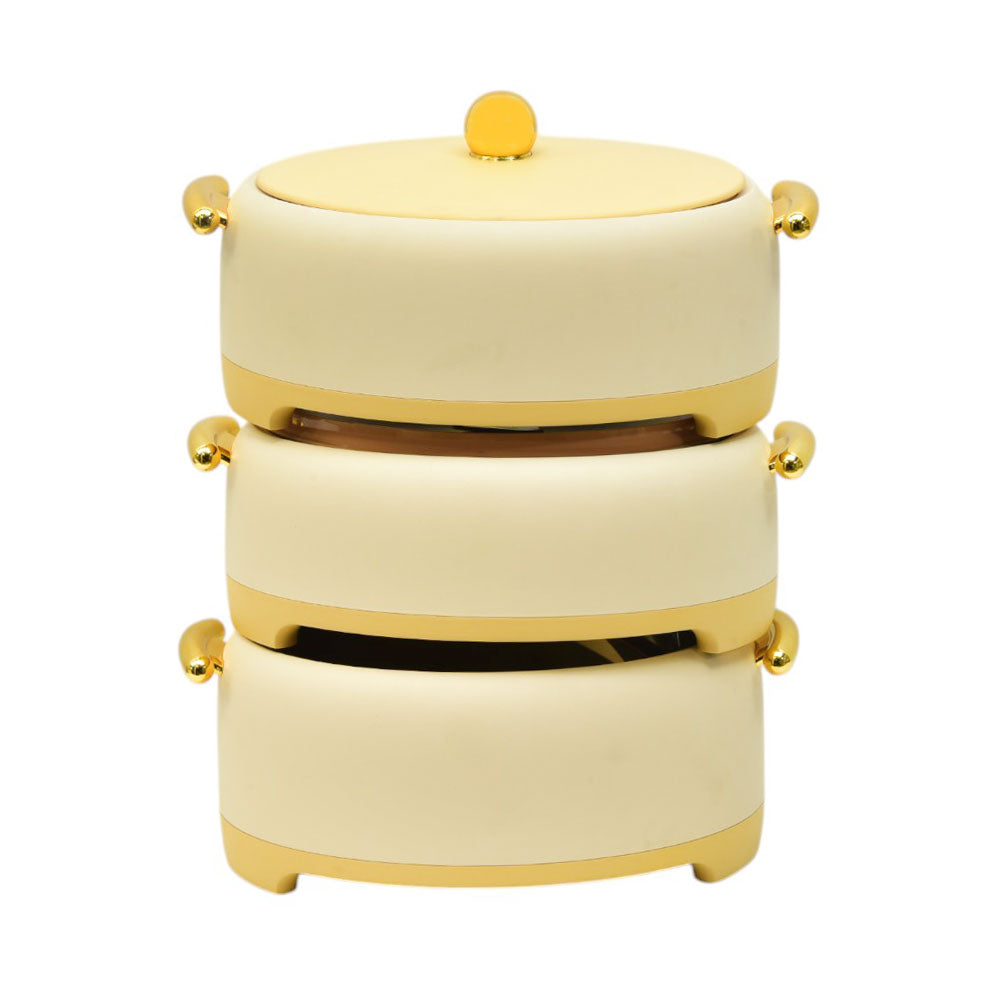 HOT POT SET 3PC FOREVER GOLD EG9253 BEIGE Default Title - MamasJan Crockery
