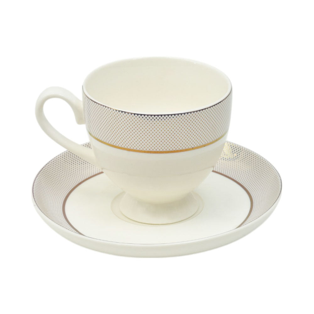 CUP & SAUCER BONE CHINA FD007 TMC (Pack of 6) Default Title - MamasJan Crockery