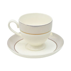 CUP & SAUCER BONE CHINA FD007 TMC (Pack of 6) Default Title - MamasJan Crockery