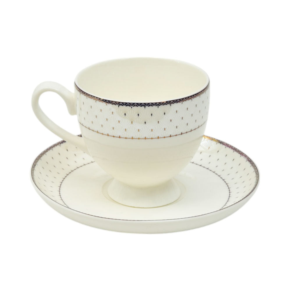 CUP & SAUCER BONE CHINA FD009 TMC (Pack of 6) Default Title - MamasJan Crockery