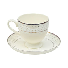 CUP & SAUCER BONE CHINA FD009 TMC (Pack of 6) Default Title - MamasJan Crockery