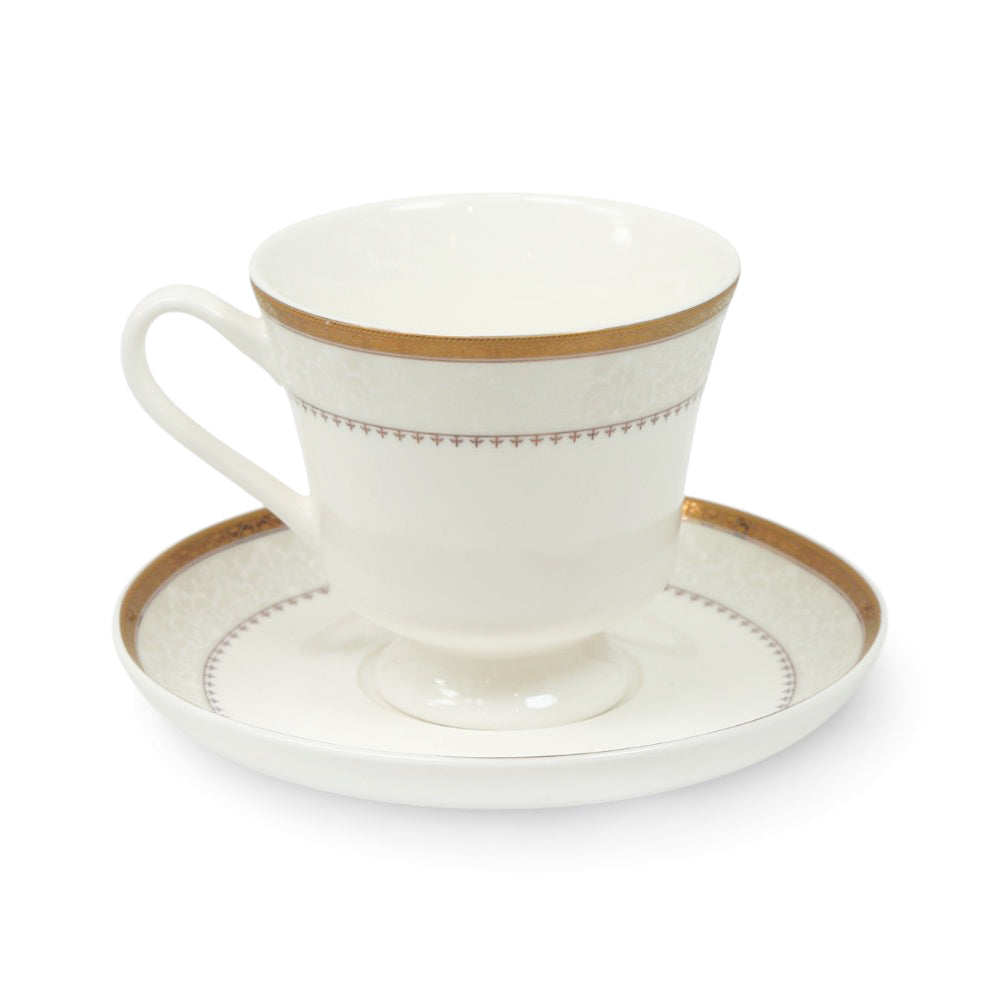 CUP & SAUCER BONE CHINA JH005 TMC (Pack of 6) Default Title - MamasJan Crockery