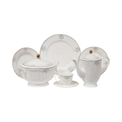 DINNER SET 61 PC BONE CHINA BJ001 ZBK Default Title - MamasJan Crockery