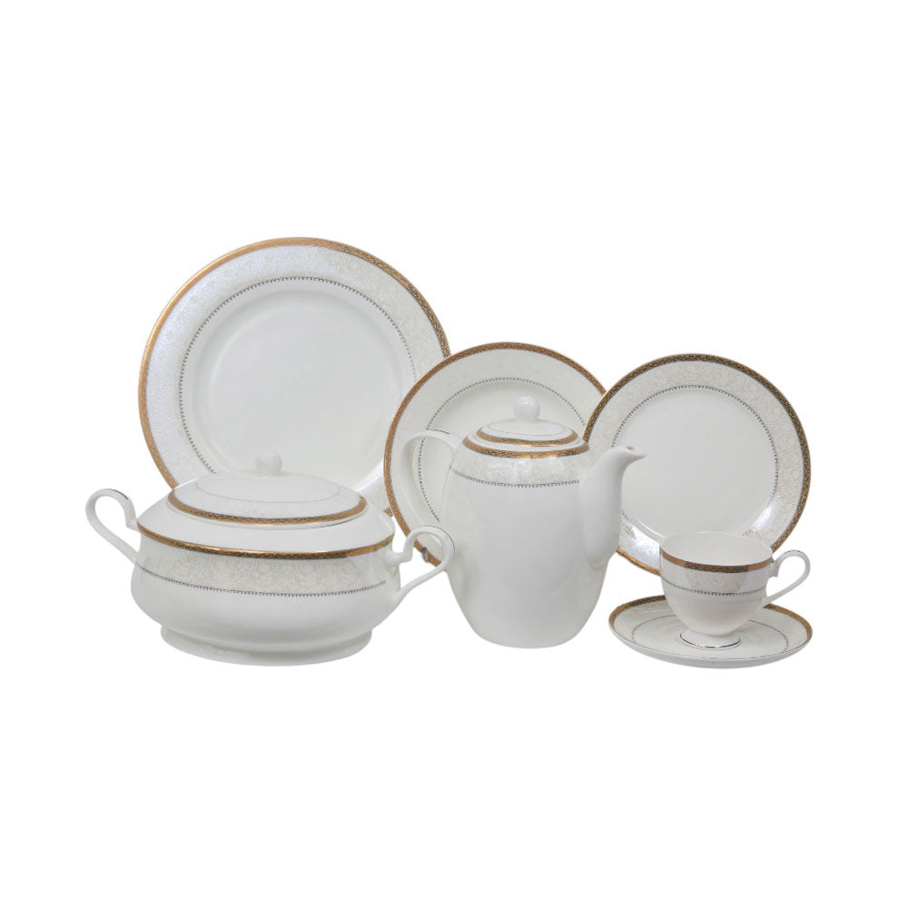 DINNER SET 61PC SUPERBONE JT002 RC Default Title - MamasJan Crockery