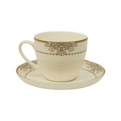 CUP & SAUCER BONE CHINA 146-02911 RC (Pack of 6) Default Title - MamasJan Crockery