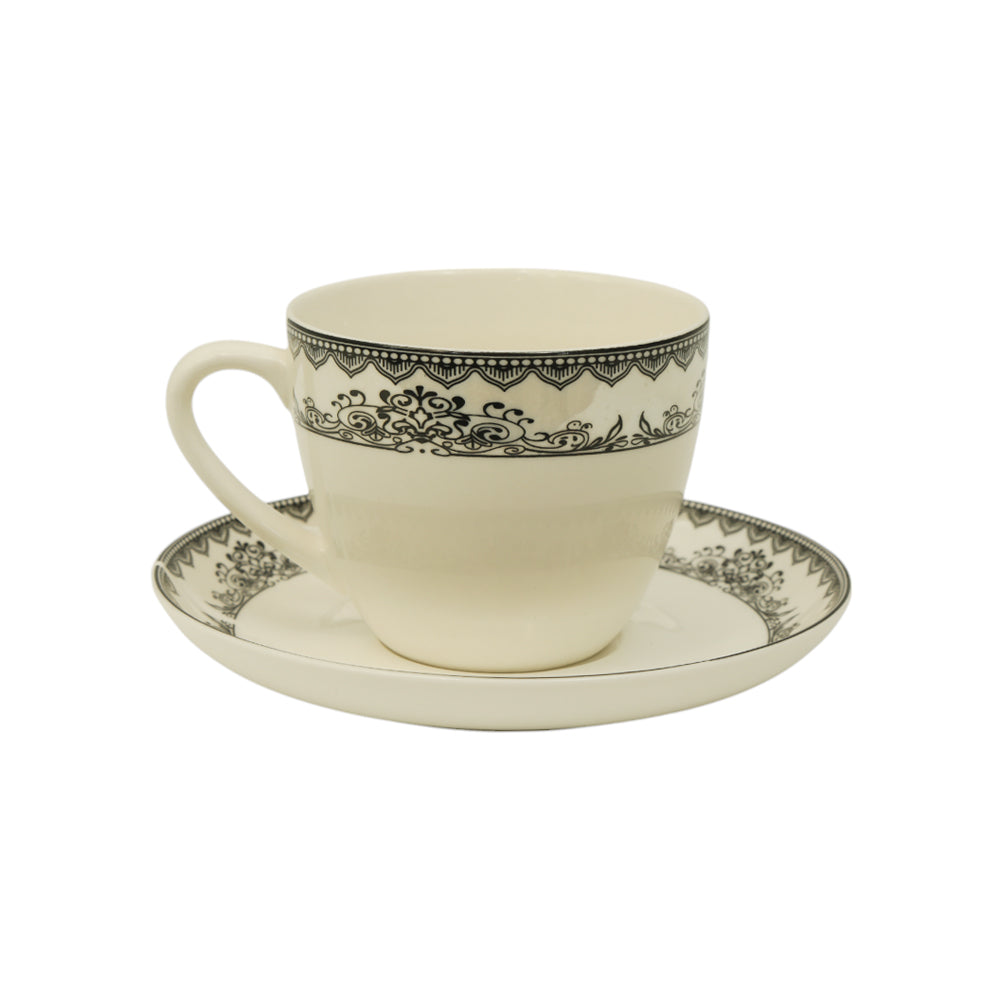 CUP & SAUCER BONE CHINA 146-02734 RC (Pack of 6) Default Title - MamasJan Crockery