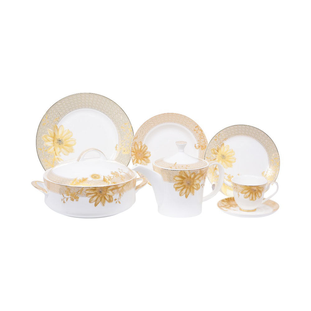 DINNER SET 71PC BONE CHINA SSW-01G Default Title - MamasJan Crockery