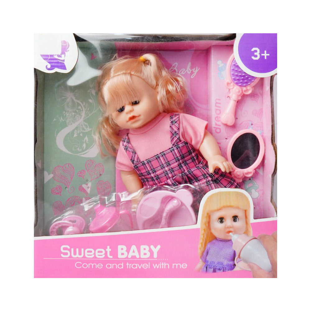 818-15 14 INCH DOLL W-ACCESSOREIS Default Title - MamasJan Toys
