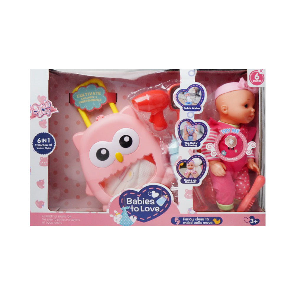 L007-1 12 INCH DOLL W-ACCESSOREIS Default Title - MamasJan Toys