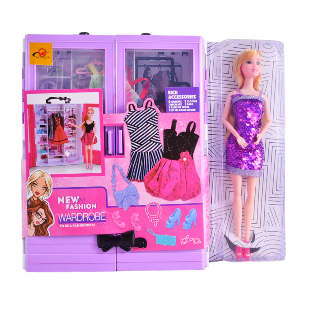 HP2201/2206 NEW FASHION DOLL WITH WARDROBE D Default Title - MamasJan Toys