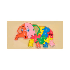 WOODEN PUZZLE BOARD ABC ELEPHANT Z.B Default Title - MamasJan Toys