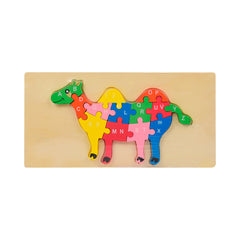 WOODEN PUZZLE BOARD ABC CAMEL Z.B Default Title - MamasJan Toys