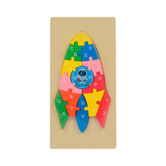 WOODEN PUZZLE BOARD ABC ROCKET Z.B Default Title - MamasJan Toys
