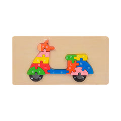 WOODEN PUZZLE BOARD ABC SCOOTER Z.B Default Title - MamasJan Toys