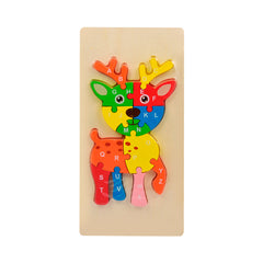 WOODEN PUZZLE BOARD ABC SWAMP DEER Z.B Default Title - MamasJan Toys
