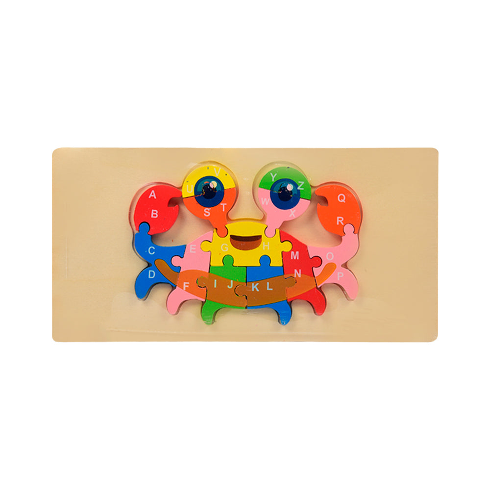 WOODEN PUZZLE BOARD ABC SWAMP CRAB Z.B Default Title - MamasJan Toys