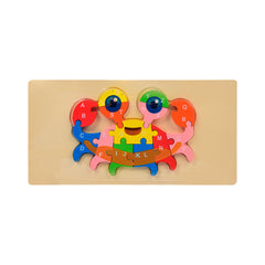 WOODEN PUZZLE BOARD ABC SWAMP CRAB Z.B Default Title - MamasJan Toys