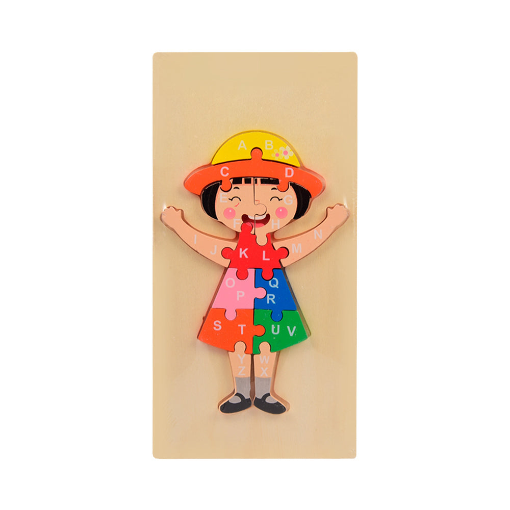 WOODEN PUZZLE BOARD ABC GIRL Z.B Default Title - MamasJan Toys