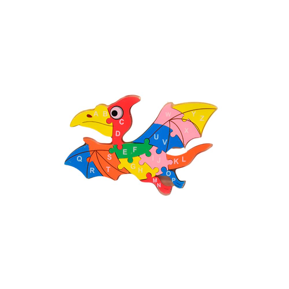 WOODEN PUZZLE BOARD ABC PTEROSAUR Z.B Default Title - MamasJan Toys