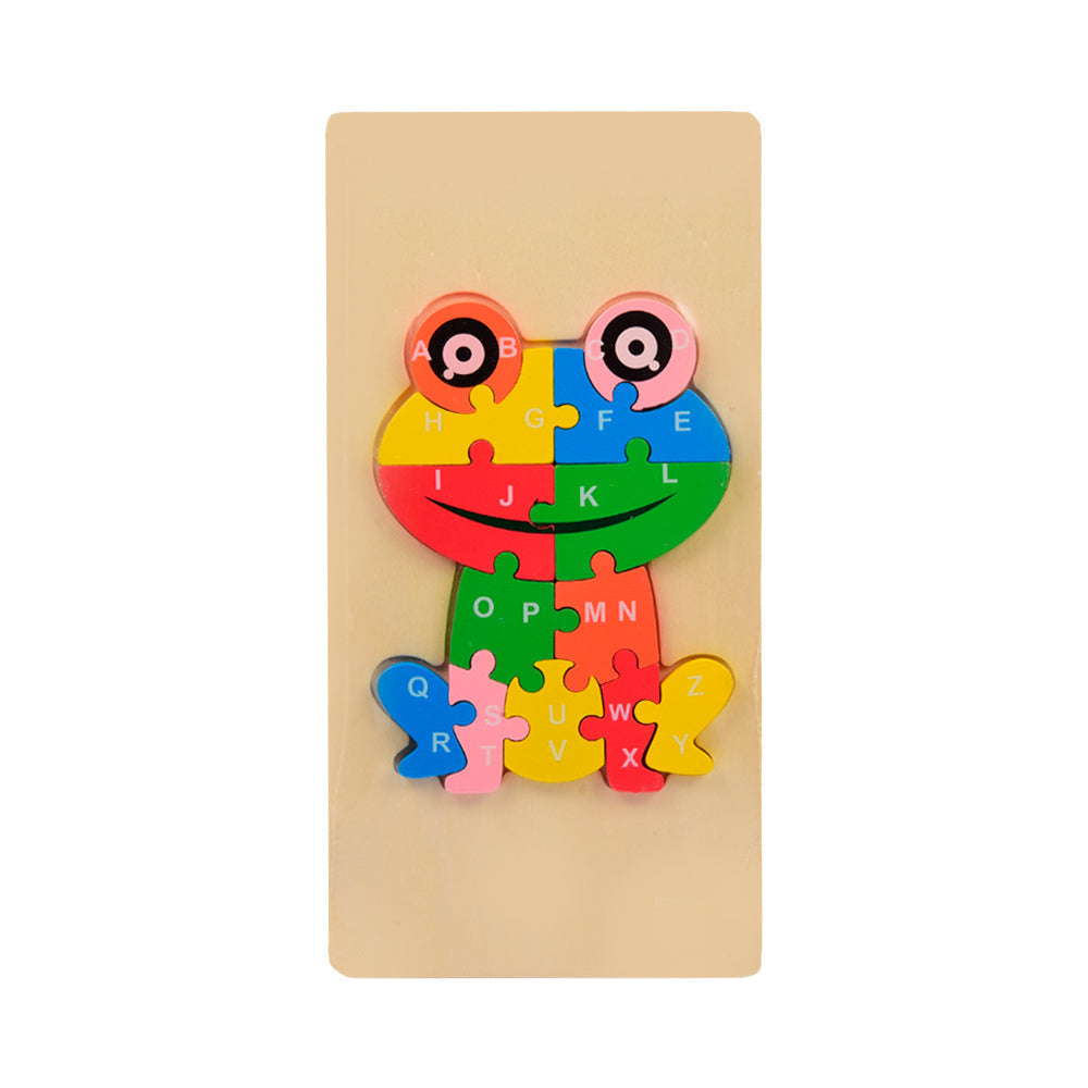 WOODEN PUZZLE BOARD ABC FROG Z.B Default Title - MamasJan Toys