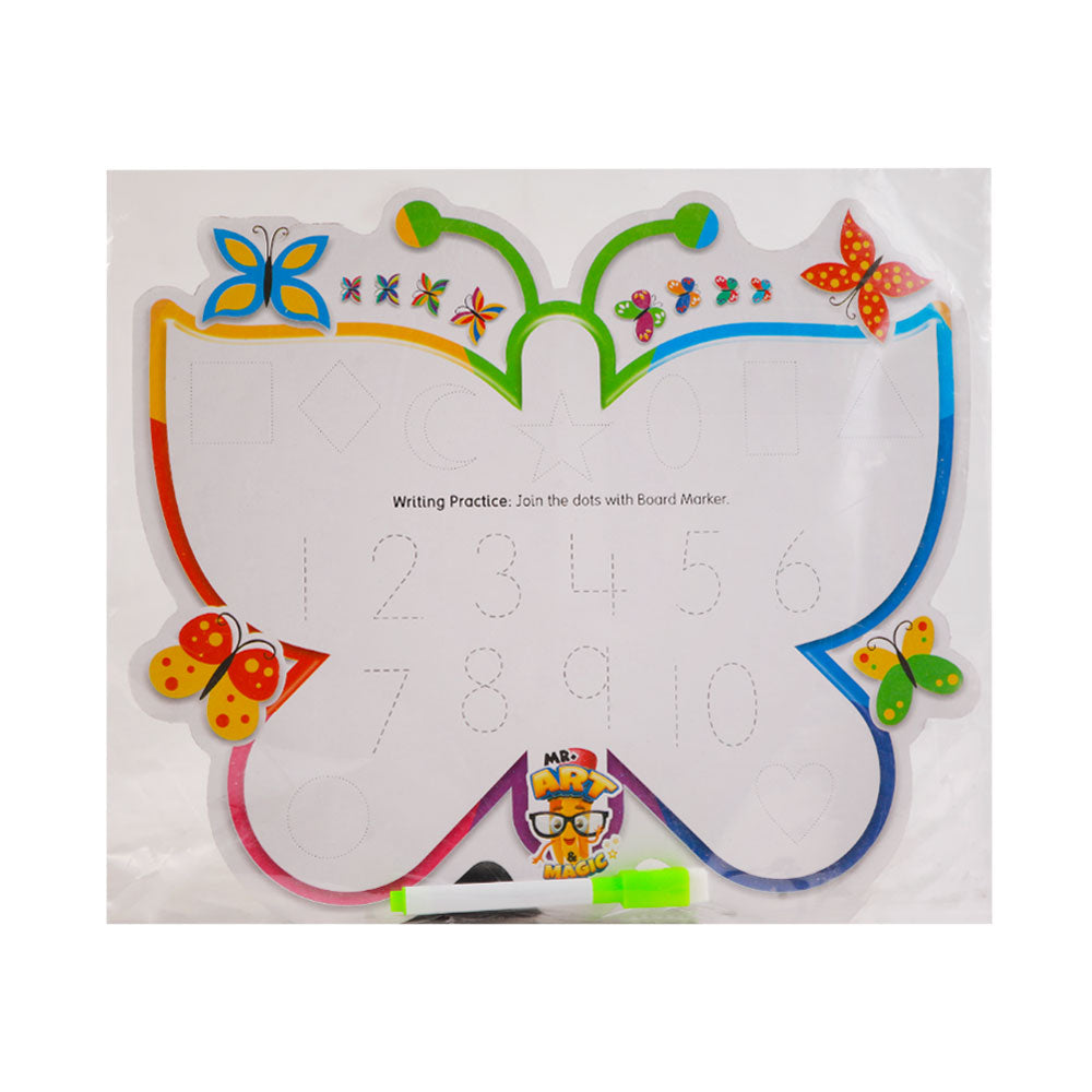 1104 MR.ART MAGIC WIRTE & LEARN WHITE BOARD BUTTERFLY Default Title - MamasJan Toys