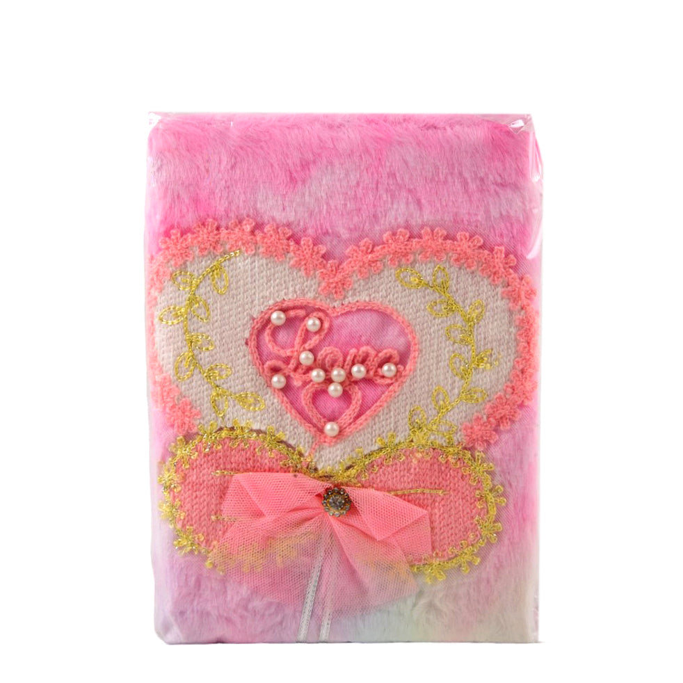12-173 NOTE BOOK FURR LOVE HEART Default Title - MamasJan Toys