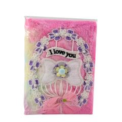 12-178 NOTE BOOK FURR HEART & FLOWER Default Title - MamasJan Toys