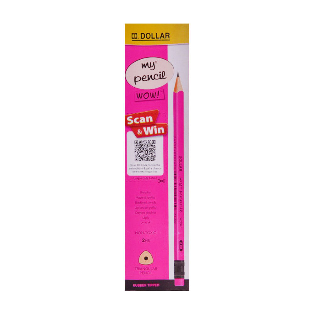 PT222 DOLLAR MY PENCIL WOW PENCIL 12PC PACK PINK Default Title - MamasJan Toys