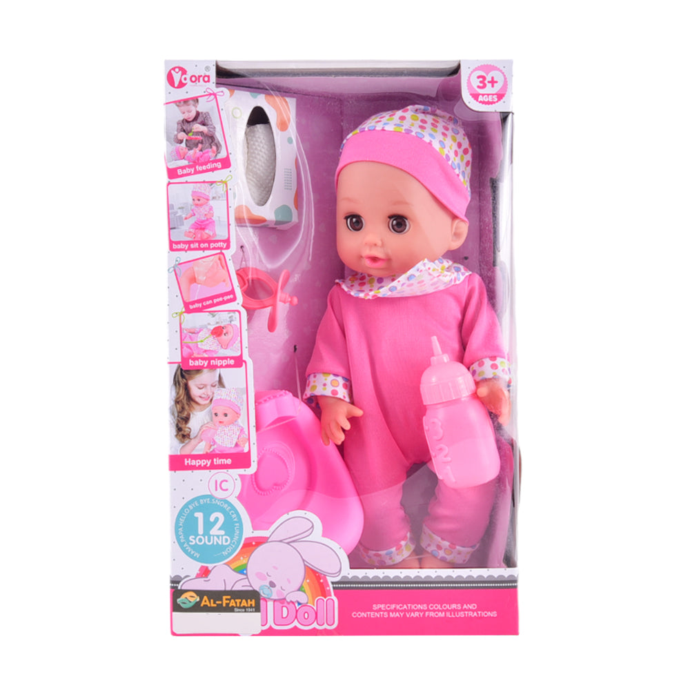 WZB8809-6 VINYL BABY DOLL W ACCESSORIES A.I Default Title - MamasJan Toys