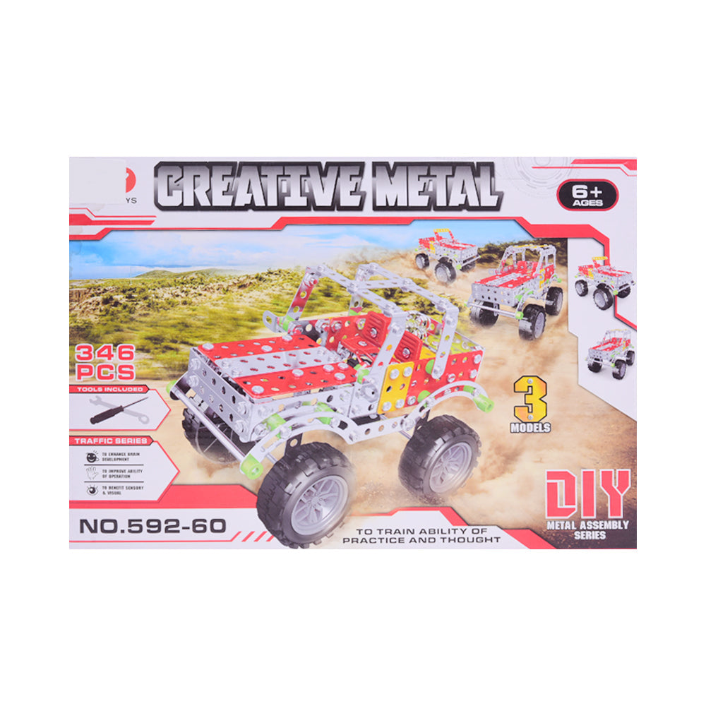 592-60 DIY CREATIVE METAL BLOCKS 346 PCS A.I Default Title - MamasJan Toys