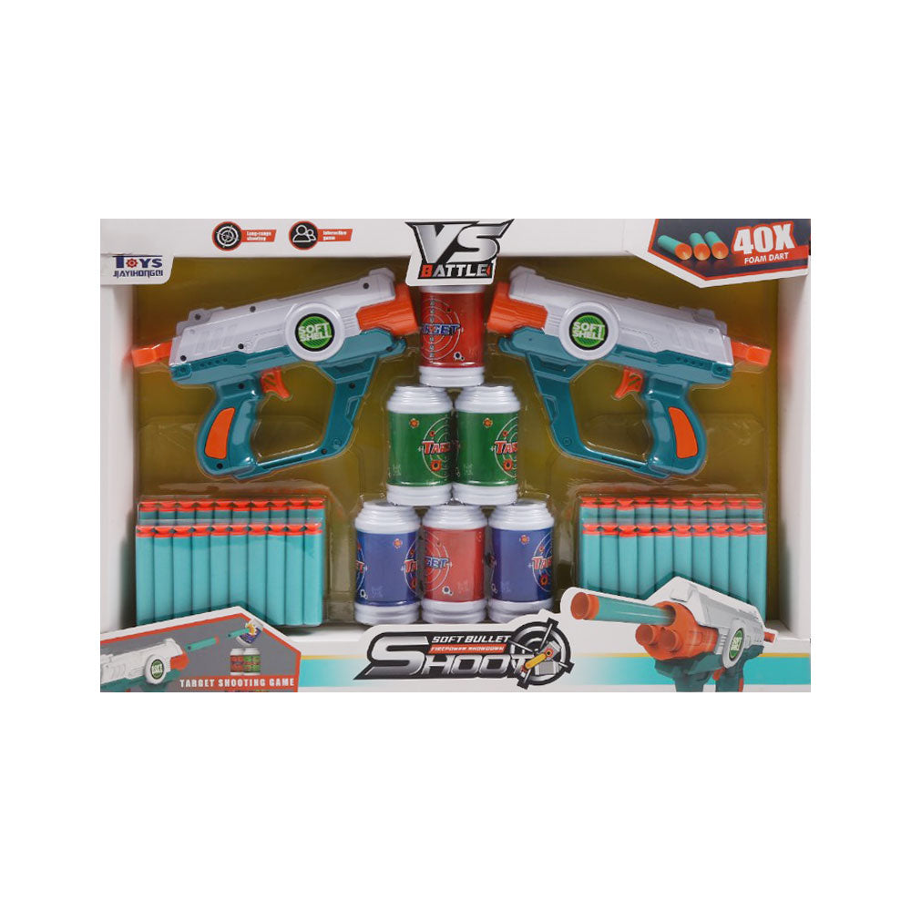 648-98 SOFT BULLET SHOOT GUN 2PCS Default Title - MamasJan Toys