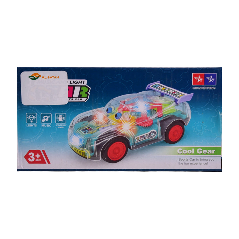 999-52 MUSICAL TRANSPARENT GEAR CAR Default Title - MamasJan Toys