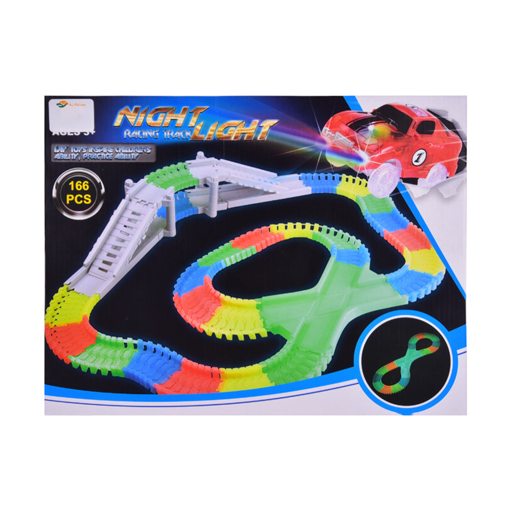 868-163 NIGHT LIGHT RACING TRACK 166PCS Default Title - MamasJan Toys