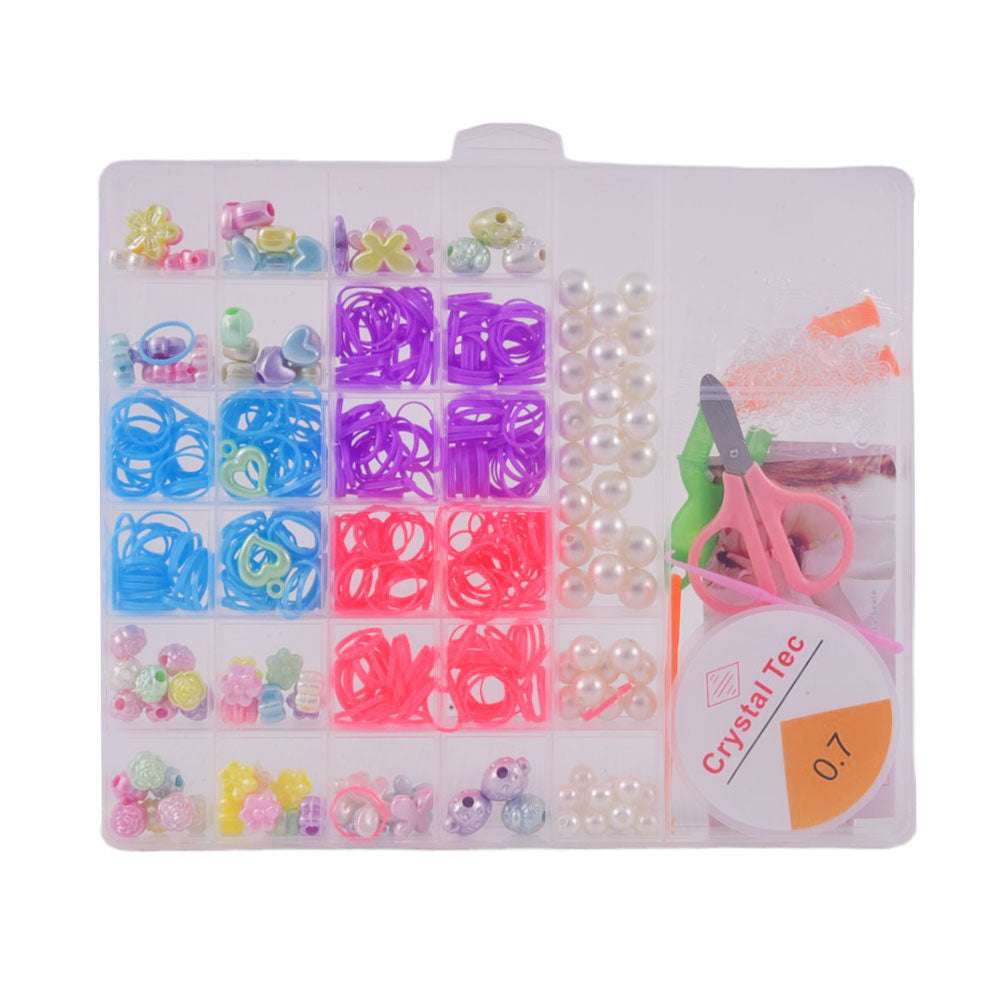 278-1 DIY BEADS SET W-RUBBER BANDS IR Default Title - MamasJan Toys