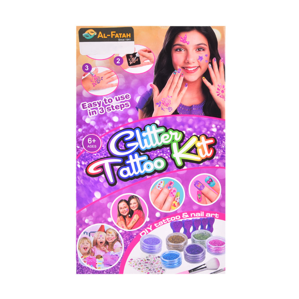784-7 GLITTER TATTOO STICKER & NAIL ART SET IR Default Title - MamasJan Toys