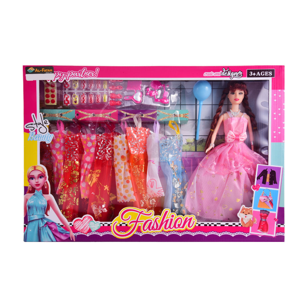 829 FASHION DOLL W-DRESSES IR Default Title - MamasJan Toys