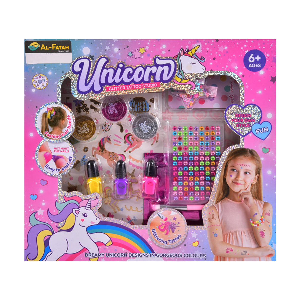 A3301C GLITTER UNICORN TATTOO SET IR Default Title - MamasJan Toys