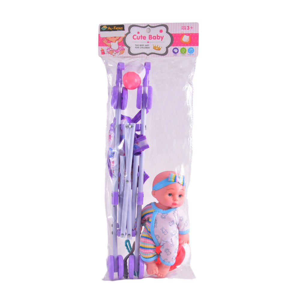 W912 CUTE BABY DOLL W-STOLLER IR Default Title - MamasJan Toys