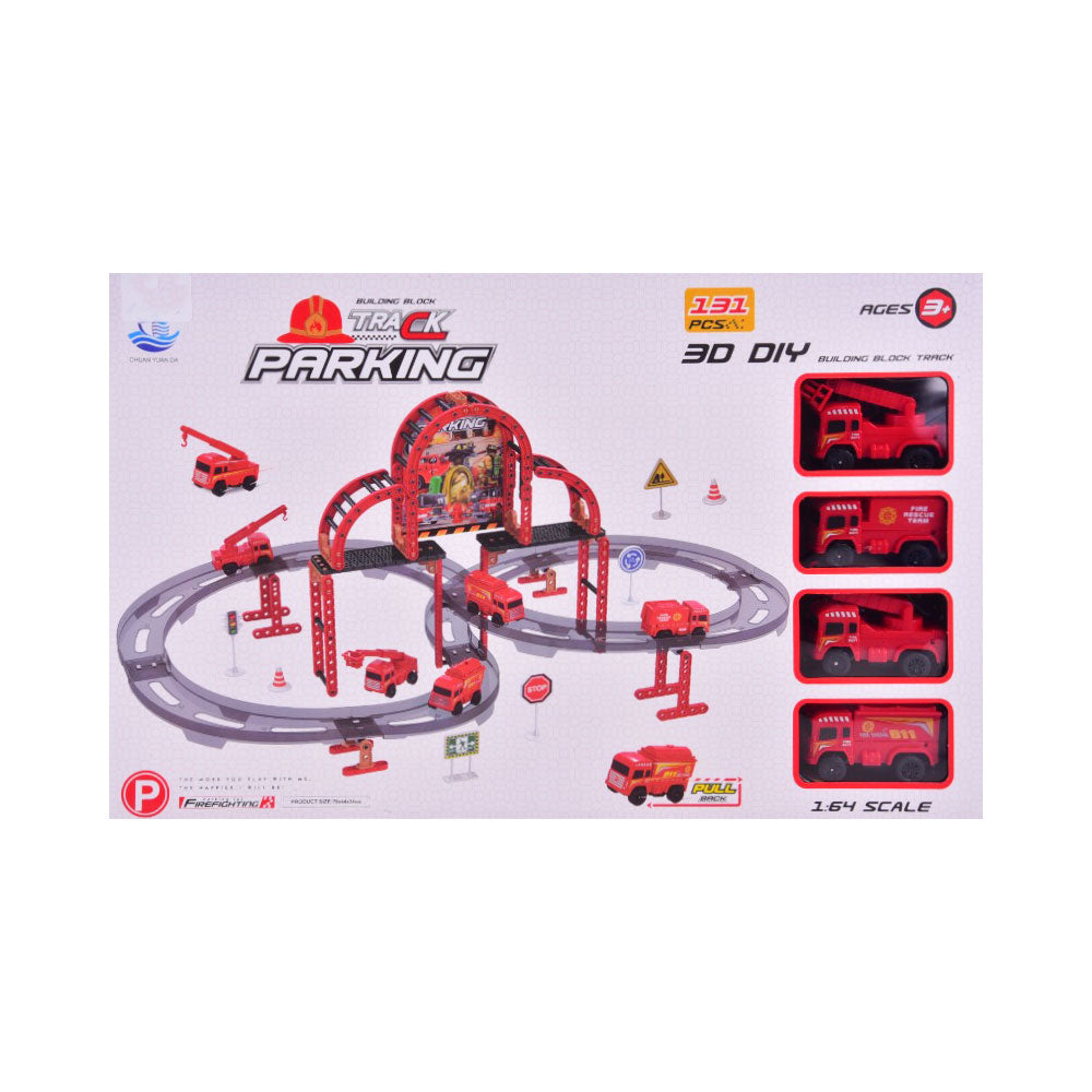 679-402 DIY RESCUE BLOCK PARKING LOT 131PCS Default Title - MamasJan Toys