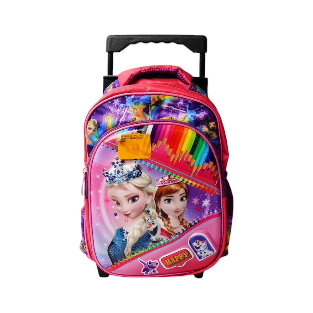 7831 SCHOOL TROLLEY BAG FROZEN&PRINCESS 12INCH Default Title - MamasJan Toys