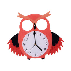 YNK391 WALL CLOCK OWL IR Default Title - MamasJan Toys