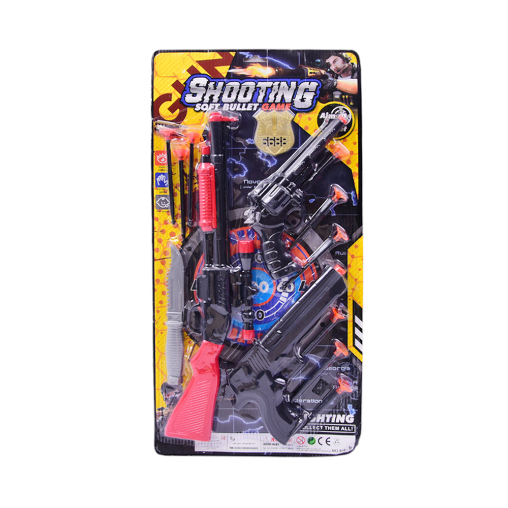 888-6 POLICE SHOOTING SET IN CARD Default Title - MamasJan Toys