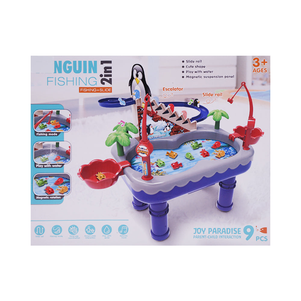 7713B PENGUIN FISHING GAME 2 IN 1 Default Title - MamasJan Toys