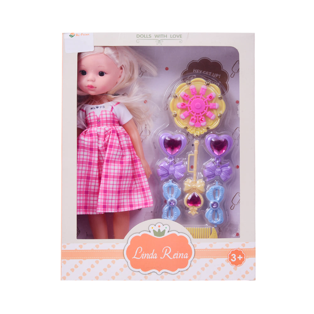 YS606-7 LINDA RIENA DOLL W-ACCESSORIES 14INCH Default Title - MamasJan Toys
