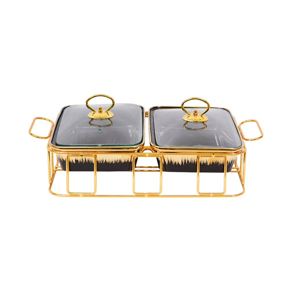 DONGA SET 2PC PORCELAIN SQUARE SL24300CB Default Title - MamasJan Crockery