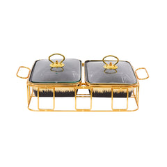 DONGA SET 2PC PORCELAIN SQUARE SL24300CB Default Title - MamasJan Crockery