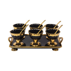 ICE CREAM CUP SET 13PC SHINE COLLECTION SL23751BB Default Title - MamasJan Crockery
