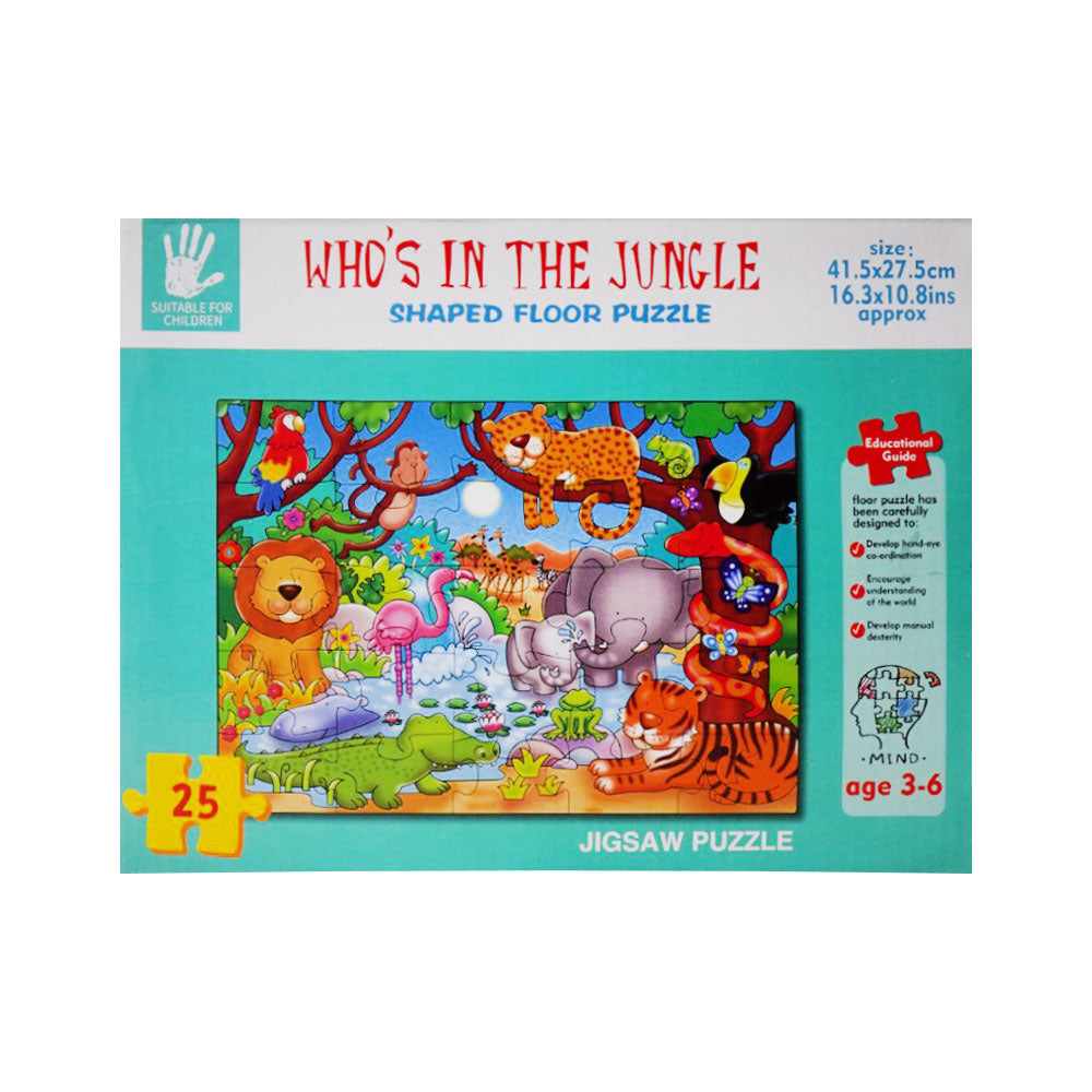 8205 WHOS IN THE HUNGLE PUZZLE SET 25PCS Default Title - MamasJan Toys