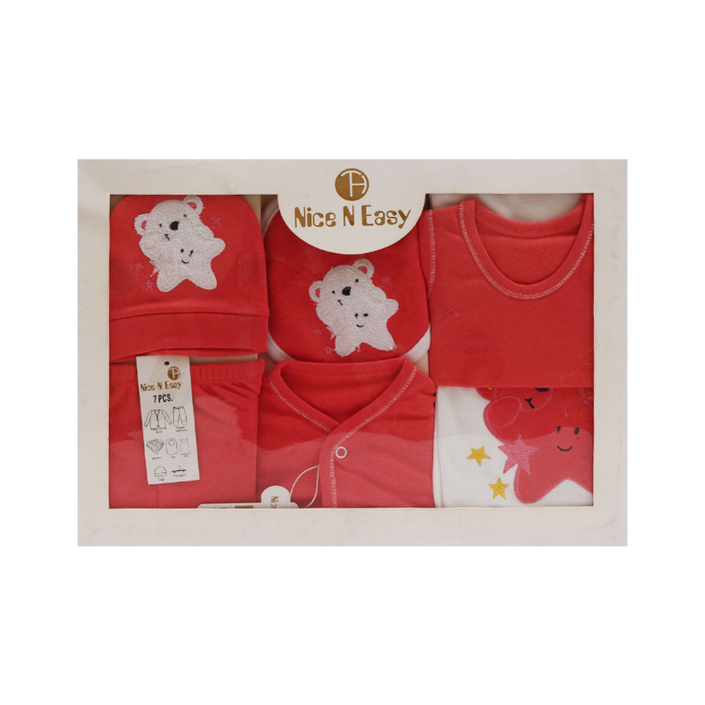 BABY GIFT SET BOX 7PC RED NICE & EASY MZS-24 Default Title - MamasJan KidsWear